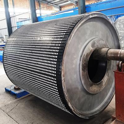 China Anti Slip Wear Resistant Ceramic Pulley Lagging CN Bonding Layer Rubber Ceramic Drum Lagging for sale