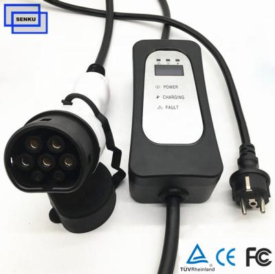 China Type2 electric car charger schuko plug level 2 ev charger portable charging wallbox 16A for sale