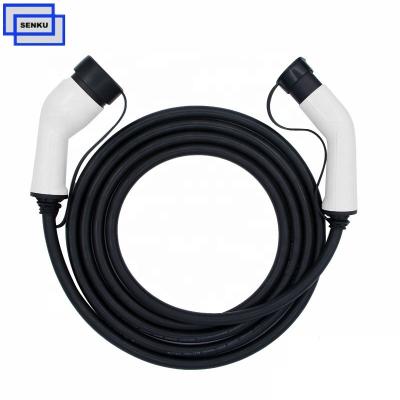 China Electric Vehicle Electric Car 32A EV Cable With 400V AC 22KW Fast Charging Type2 Male To EV Female Plugs for sale