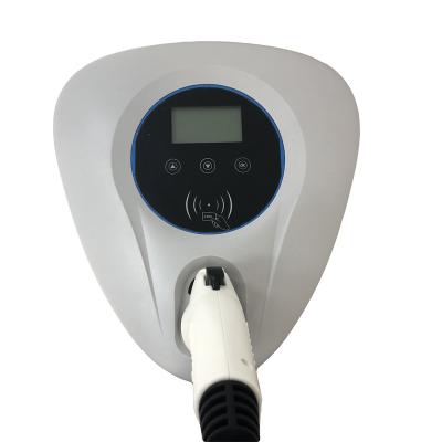 China Hospital Electric Car Charger 7.6KW Wallbox Type 1 5 pin j1772 EV Fast Charging Station for sale