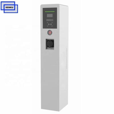 China Dual 32A 22KW Type2 Plug Ev Charger Station Manufacturer Senku 2*22KW Car Charging Station for sale