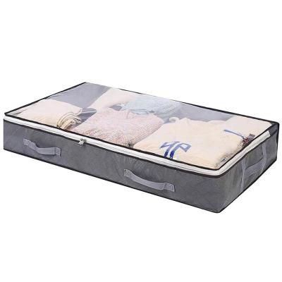 China Comforters/Covers Bedding/Cloth Under Bed Storage Bag Containers Large Under Bed Storage Containers Organizers With Clear Windows For Clothes Blankets And Shoes for sale