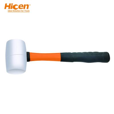 China Machinist Hammer Hicen Rubber Hammer Rubber Mallet With Tubular Handle for sale