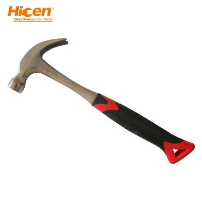 China Nail Hammer Hicen Professional Claw Nail Hammer with Steel Handle for sale