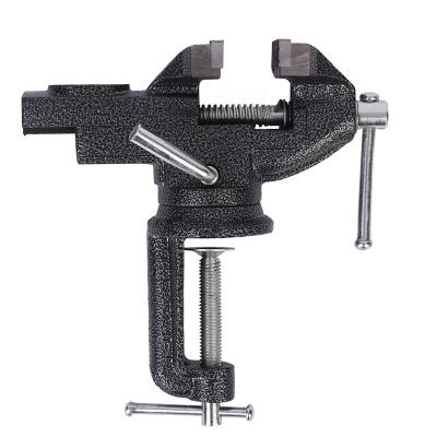 China Easy Operation Hicen Woodworking Table Clamp Vise 360Degree Swivel 50mm/60mm Table Vice Universal Vise Desktop Vise for sale