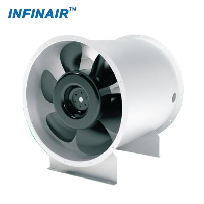 China fire & Two Speed ​​Large Air Volume Vane Axial Flue Extraction INFINAIR Flue Fan for sale