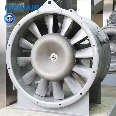 China Normal air handling & explosion/fire resistant; Large Volume Vane Smoke Airflow Axial Fan For Ducted Mounting Applications for sale