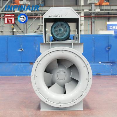 China Ducted fire & Smoke Explosion Resistant Low Noise Industrial Mixed Flow Fan With AMCA/CE/ATEX/TUV Certificates for sale