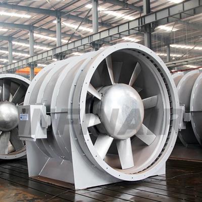 China Metro Tunnel Construction Projects Dyke High Fan Efficiently Vane Axial Metro Wind Tunnel for sale