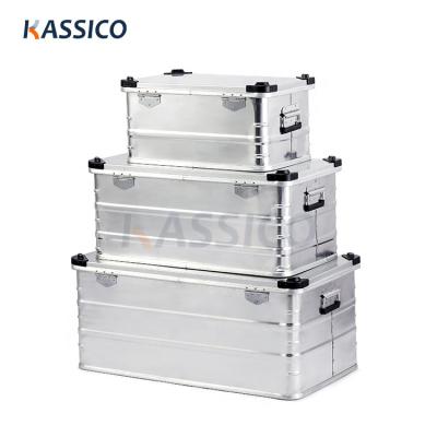 China Larger Light Weight Aluminum Storage Box Hard Metal Tool Case With Reinforce Corners for sale