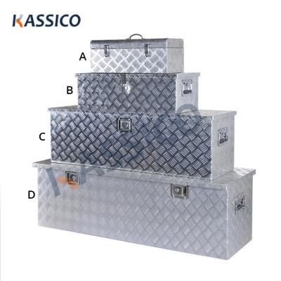 China Aluminum Waterproof Metal Tool Box Pickup Trailer Truck Aluminum Tool Box for sale