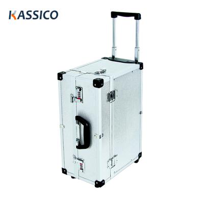 China Trolley Equipment Shockproof Aluminum Tool Case With Wheels for sale