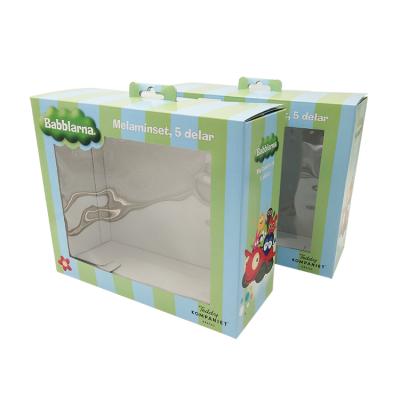 China Recyclable Children Toy Packaging Paper Cardboard Box With PVC Clear Window for sale