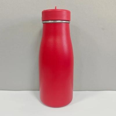 China PORTABLE Factory Customized Stainless Steel Vacuum Flask Powder Coated Insulated Hot and Cold water bottle With Straw lid for sale