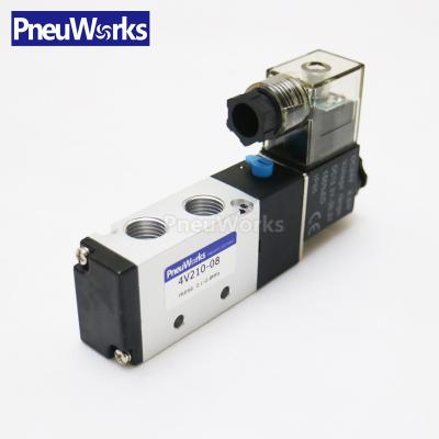 China Factory PneuWorks 5 Way Normal Open Solenoid Valve 4V210-08 for sale