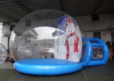 China Durable Inflatable Snow Ball With Tunnel , Inflatable Snow Globe Christmas Decorations for sale