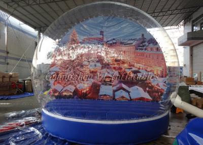 China 0.8mm PVC Beautiful Inflatable Outdoor Christmas Decorations Santa Snow Globe for sale