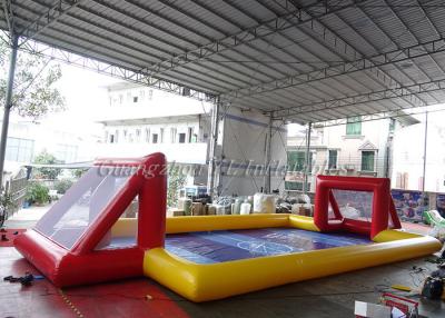 China Funny Red Inflatable Soccer Arena For Playing Bubble Ball Football for sale