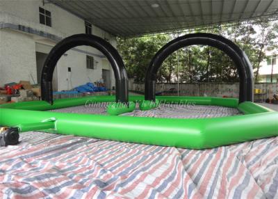 China 0.5mm PVC Green And Black Inflatable Quad Track For Roller Ball Soccer Zorb Ball for sale