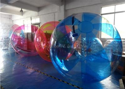 China 0.8mm PVC Half Color Water Walking Ball , Amusement Park Human Water Bubble Ball for sale