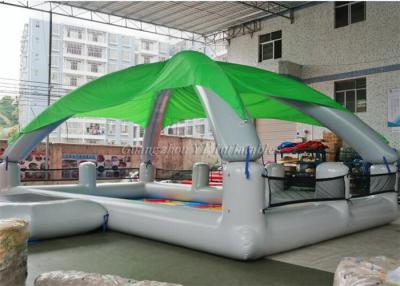 China Green Tent Cover Inflatables Water Pool With Bouncy Inflatable Kids Swimming Pool Bouncy for sale