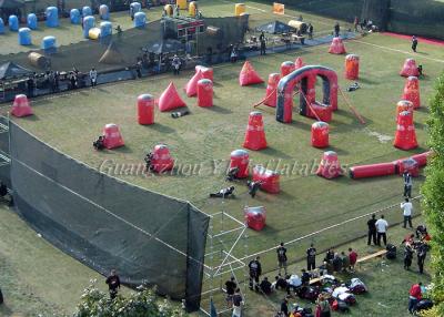 China Commercial 0.6mm PVC Inflatable Paintball Air Bunkers Area With Logo Printing for sale