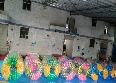 China Clear Yellow Blue Green Inflatable Fun Roller Double Layer Rolling Inflatable Ball for sale