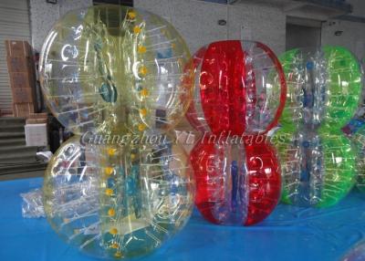 China Half Color Grass Sports  Inflatable Bubble Soccer Balls With Bowl  Valve for sale