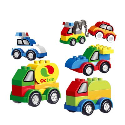 China Popular Particle Variety Project Car Children's Assembly Puzzle Building Block Fire Truck Creative Toy Gifts For Boys for sale