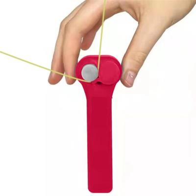 China New Electric Tik Tok Decompression Toy Zipstring Fun ABS Portable Rope Launcher Thruster Toy Rope Ejector String Controller for sale