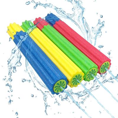 China Best Selling EVA Children Beach Pearl Cotton Water Gun Toy Summer Beach War Pull-Along Water Gun for sale