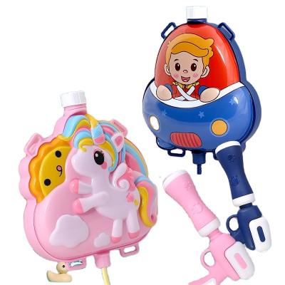 China PP ABS Children's Backpack Pull Back Water Gun Toy Large Capacity Water Gun For Children To Play On The Beach And Fight Water Battles for sale