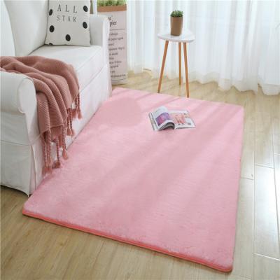 China Living Room And Bedside Rabbit Fur Blanket Soft Touching Fluffy Throw Blanket for sale