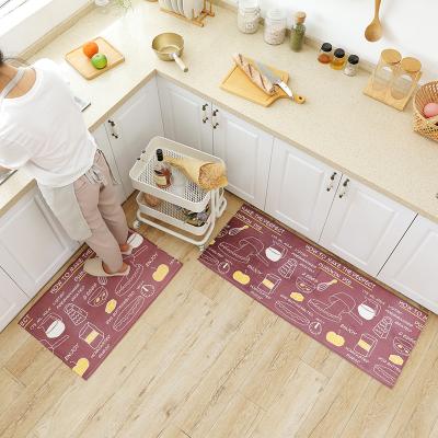 China Washable Easy To Clean Anti Fatigue Oil Proof PVC Non Slip Kitchen Bathroom Mat Washable Waterproof Eco-friendly Cover for sale