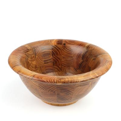 China Hot Wholesale Acacia Wood Wooden Salad Bowl Factory Stocked Wooden Bowl for sale