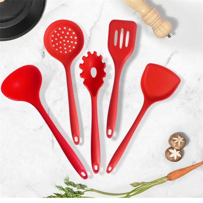 China Viable silicone kitchen utensils red silicone cooking tools kitchen product set kitchen accessories cocina for sale