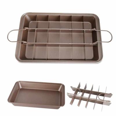 China Viable Professional Cavity Tools Square Lattice Chocolate Cake Bakeware Baking Mold for sale