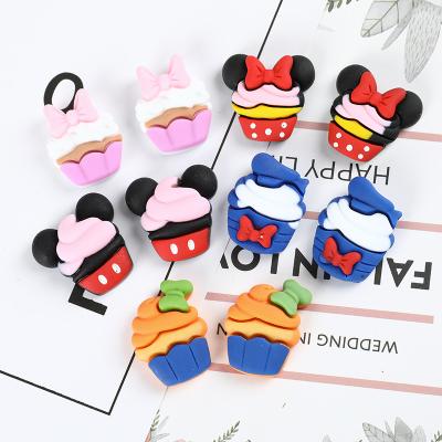 China 100pcs Europe Kawaii Cute Simulation Ice Cream Resin DIY Accessories Craft Decoration With FlatBack Cabochons Scrapbooking for sale