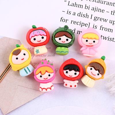 China 70Pcs Kawaii Fruit Doll Resin Cabochons Flat Back Phone Scrapbooking Phone Decor DIY Jewelry Craft Decoration Accessories for sale