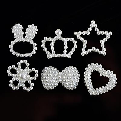 China 100Pcs/Bag Europe Simulation Crown Love Bow Resin Flat Back Cabochon For Phone Shell Hair Bow Center Decoration Accessories for sale