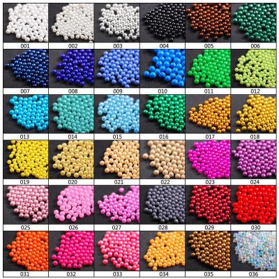 China Wholesale Nail 450g/bag 2mm Glass Beads Round Colored Beads Without Holes For Nail Craft Jewelry Making Accessories for sale