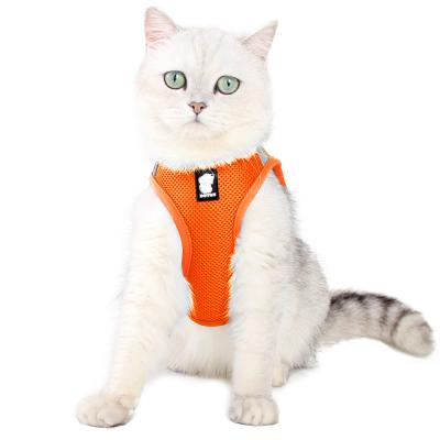 China Viable Adjustable Breathable Air Mesh Cat Chest Straps Harness Leash Leads Collar Vest with Leash Set for sale