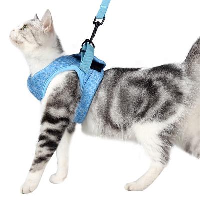 China Fashionable Reversible Adjustable Soft Adjustable Factory Wholesale Cat Body Chest Pet Harness Easy Walking Traction Directly for sale