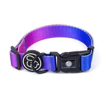 China 2021 new fashion pink gradient color padded dog harness with 2mm thickness nylon ready to ship for sale