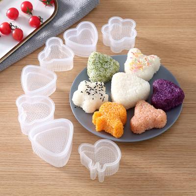 China 7 Piece Sustainable DIY Rice Ball Mold Set Amazon Hot Sale Sushi Tools Kit Sushi Maker Factory Direct Sale PP Material for sale