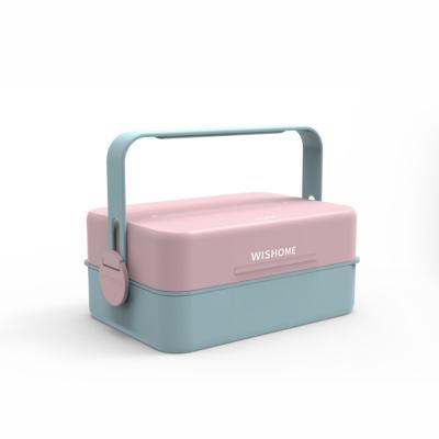 China Wishome Design Microwavable Sealed Leakproof Box Food Lunch Bento Box Container for sale