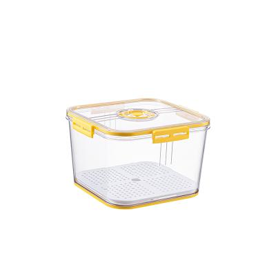 China Food Refrigerator Multifunctional Square Box Organizer Freshness Storage Bins Plastic Food Storage Container With Lid Food Box for sale