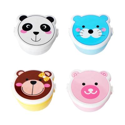 China Wishome Brand Microwavable Food Storage Container With Spoon, Lovely Cartoon Plastic Kids Food Bowl for sale