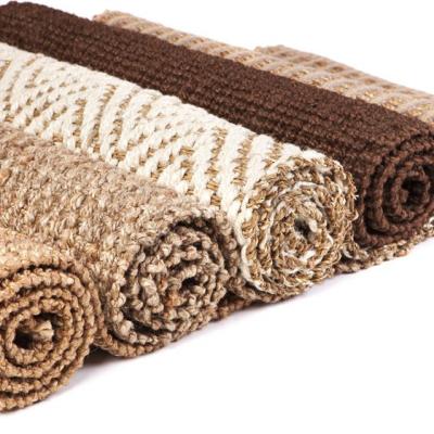 China Eco - Friendly Natural Customized Jute Carpet Round Printed Blanket For Tents for sale