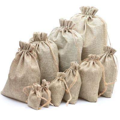 China Fashion OEM Gift Bags Burlap Drawstring Bags Custom Jute Bag Yute Saco Bolsa for sale